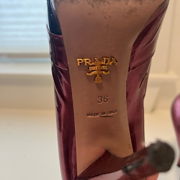 Prada Metallic Pink platform heels - Picture 4 of 6